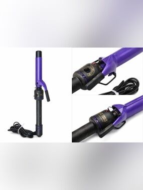 Hot Tools Professional Curling Iron 1” Purple Adjustable Heat Salon Tested Works
